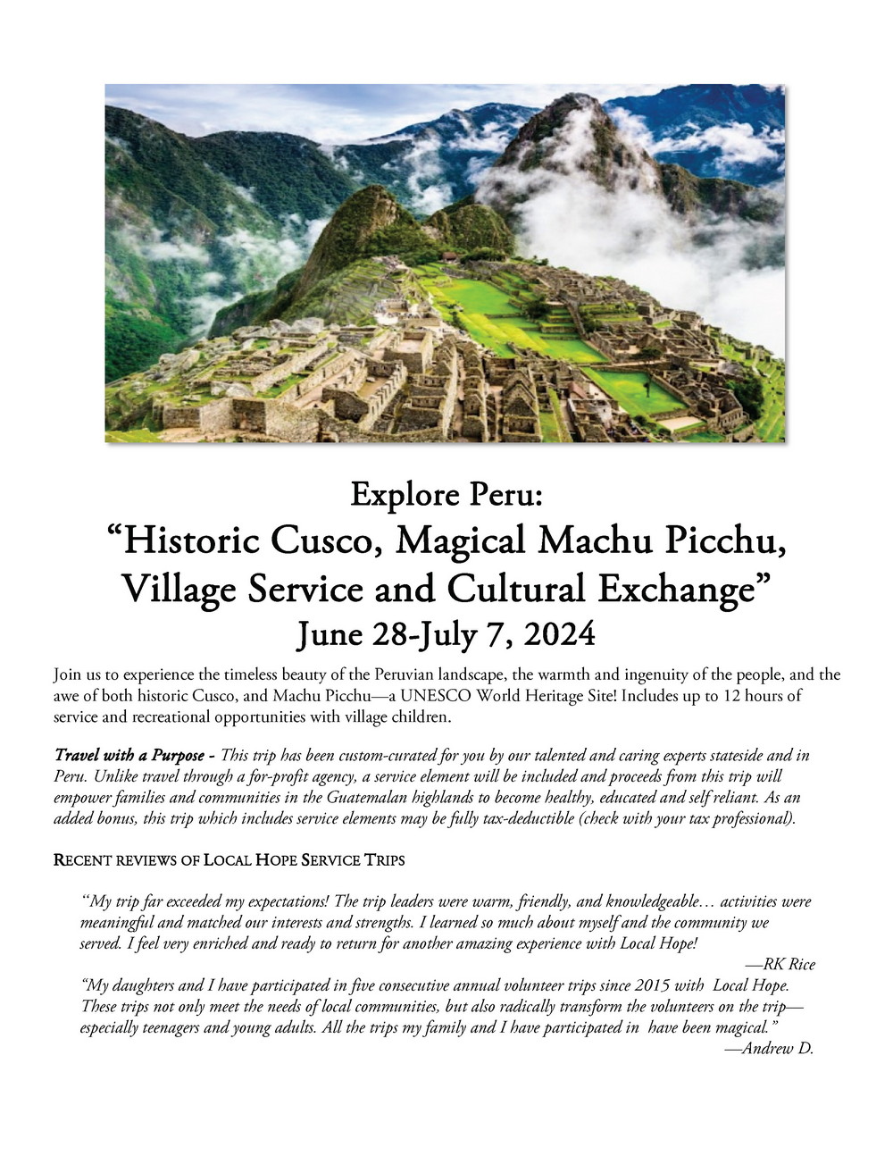 Machu Picchu Page 1