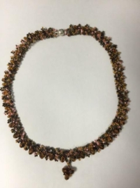 Necklace - Austrian Crystal Gold and Pink